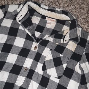 Black and white plaid shirt